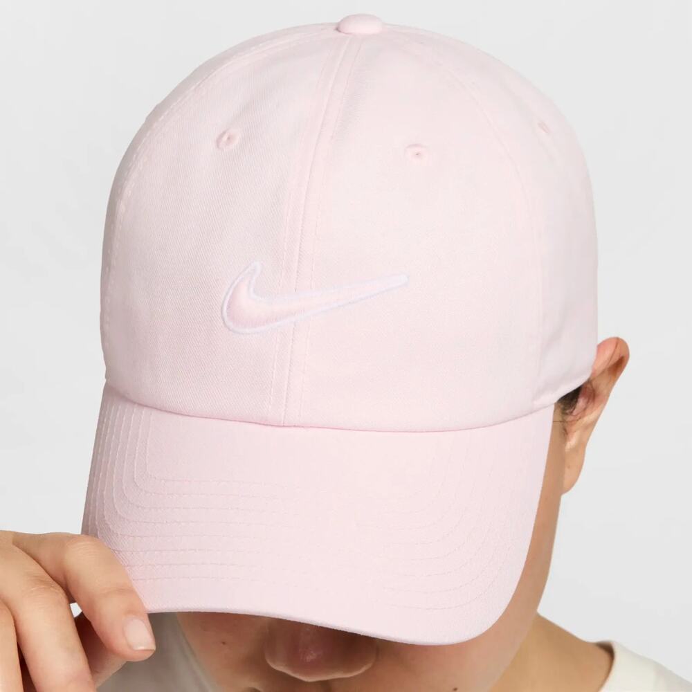 New Nike Club Unstructured Swoosh Hat Pink Foam White Cap FB5369 663 - SIZE M/L